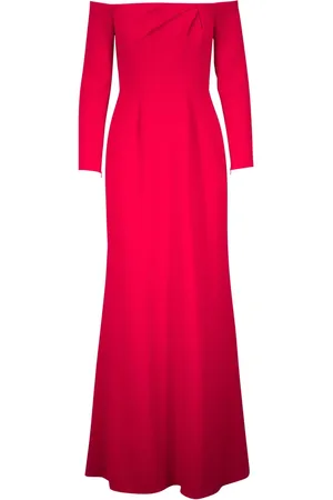 Carolina Herrera Schulterfreies Abendkleid mit Drapierung