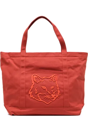 Maison Kitsuné Shopper mit Fuchsstickerei