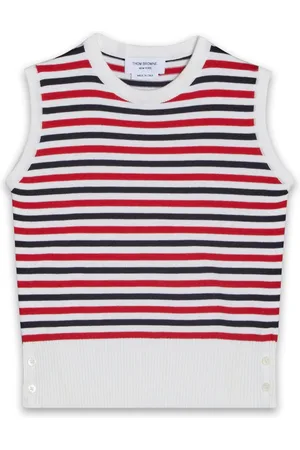 Thom Browne Gestreiftes Top aus Rippstrick