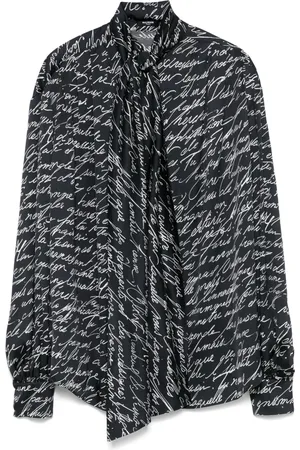 Balmain Bluse mit Love Letter-Print