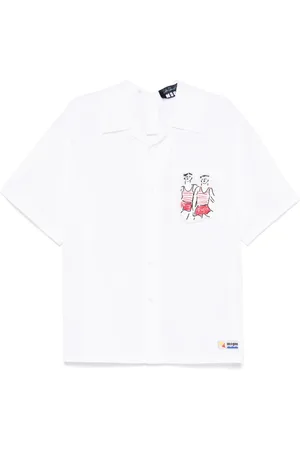 Msgm X Luke Edward Hall Sailors in Love Hemd mit Patch