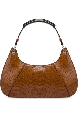 Alberta Ferretti Schultertasche mit Kroko-Prägung