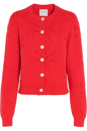 Barrie Cardigan mit Pointelle-Motiv
