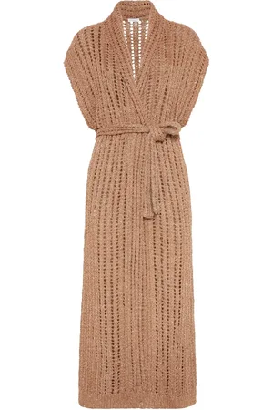 Brunello Cucinelli Strickmantel mit Pailletten