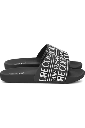 VERSACE Pantoletten mit gummiertem Logo
