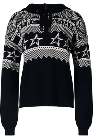 Perfect Moment Intarsien-Pullover mit Kapuze