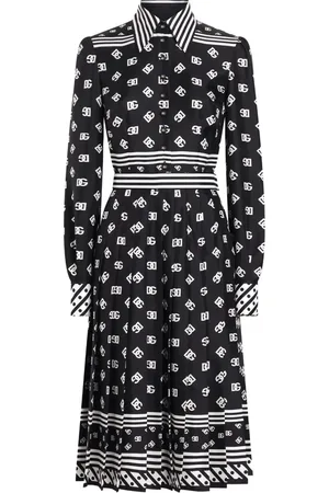 Dolce & Gabbana Midikleid mit Logo-Print