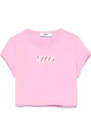 Msgm Cropped-T-Shirt aus Jersey