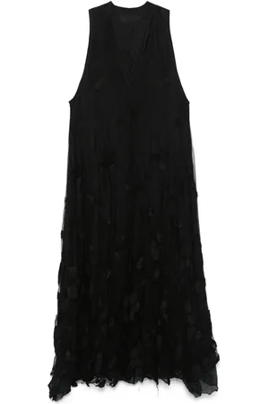MARC LE BIHAN Midikleid mit Tüll-Overlay