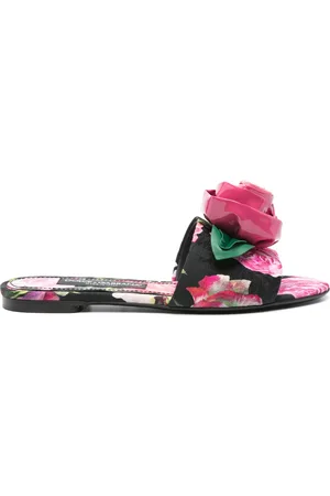 Dolce & Gabbana Pantoletten mit Blumen-Print
