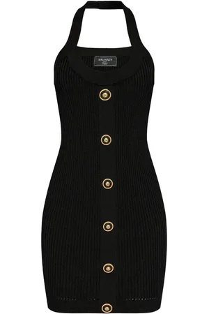 Balmain Geripptes Minikleid