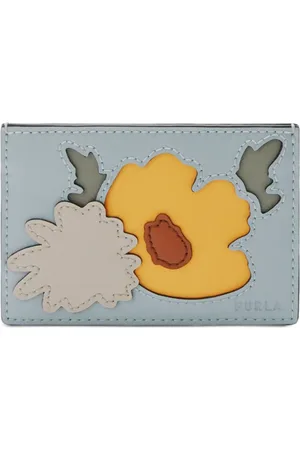 Furla Kartenetui mit Blumen-Applikation