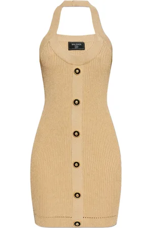 Balmain Geripptes Minikleid