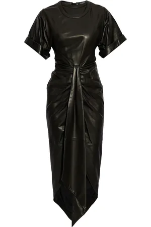 Balmain Midikleid aus Leder