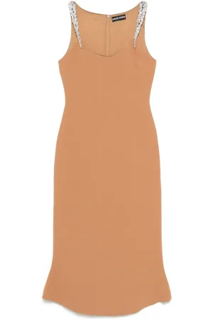 DAVID KOMA Midikleid mit Kristallen