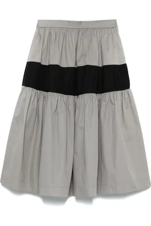 Saint Laurent 1980s Midirock mit Falten