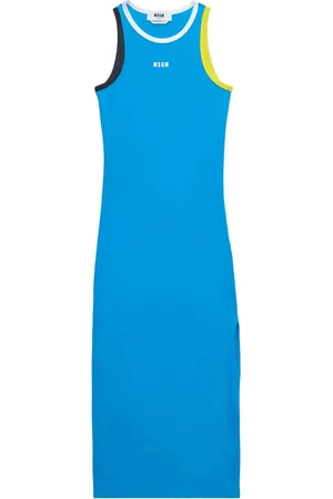 Msgm Maxikleid mit Logo-Print