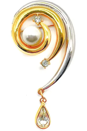 Balmain 1980s Swirl Brosche