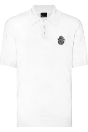BILLIONAIRE Poloshirt mit Wappen-Applikation