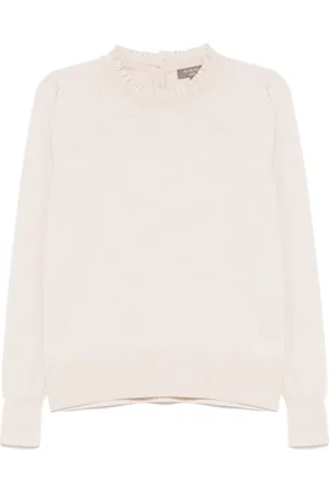 N.PEAL Gewebter Pullover mit Rüschen