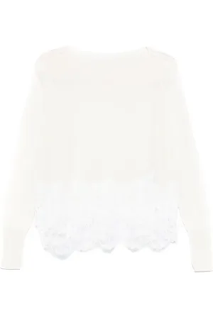 ERMANNO SCERVINO Pullover mit Spitzeneinsätzen
