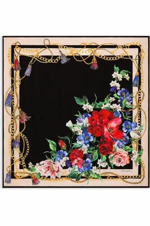 Dolce & Gabbana Schal mit Blumen-Print