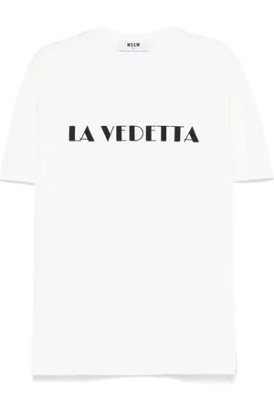 Msgm T-Shirt mit Slogan-Stickerei