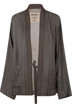 UMA WANG Jacke mit Fischgrätenmuster