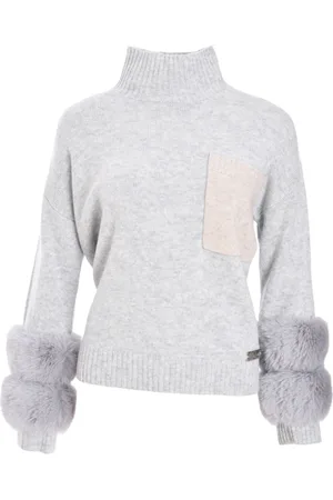 Izaak Azanei Pullover mit Faux Fur