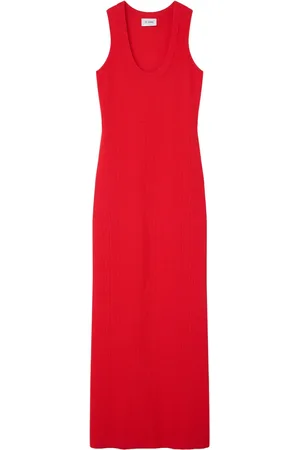 ST. JOHN Geripptes Strickkleid