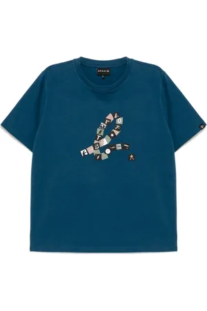 AGNÈS B. T-Shirt mit eckigem Logo