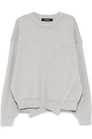 SONGZIO Asymmetrischer Pullover mit Poetry-Stickerei