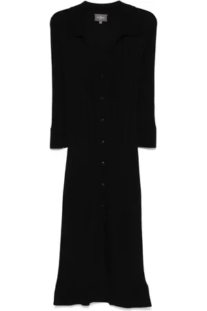 ERIC BOMPARD Geripptes Midikleid