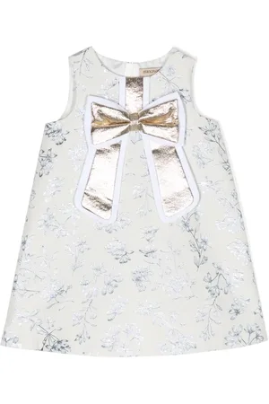 HUCKLEBONES LONDON Schleifen-Midikleid mit Jacquardmuster