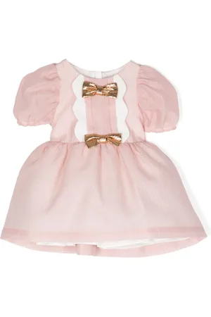 HUCKLEBONES LONDON Kreppkleid-Set mit Schleifendetail