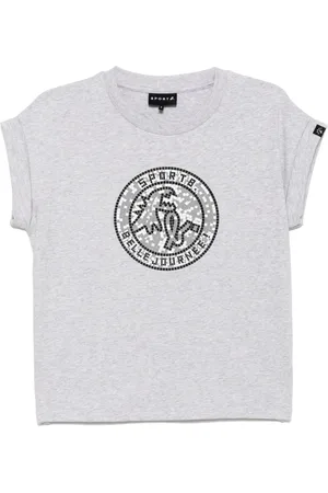 AGNÈS B. T-Shirt mit rundem Logo