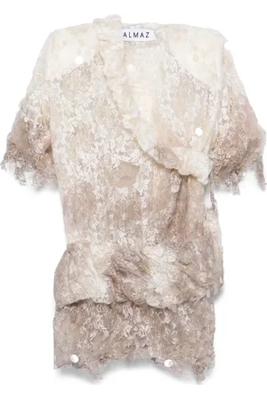 ALMAZ Minikleid mit Spitzengürtel