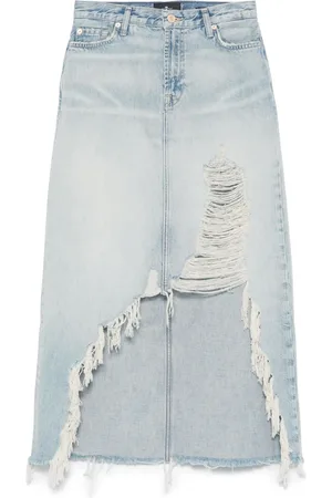 7 for all Mankind Midirock aus Denim