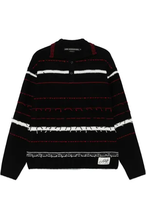 Andersson Bell B&W Stripe Poloshirt