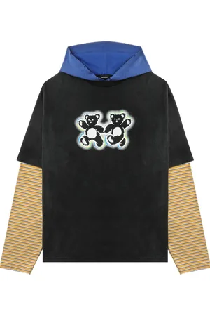 We11 Done Teddy Twins Hoodie im Layering-Look