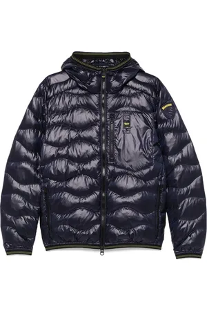 Blauer Gesteppte Daunenjacke