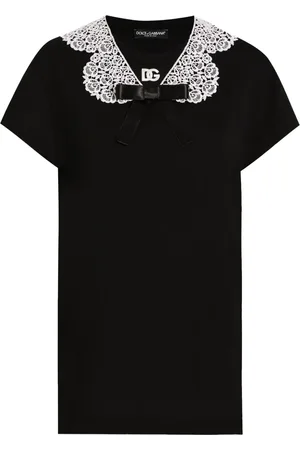 Dolce & Gabbana Bluse mit Spitzenbesatz