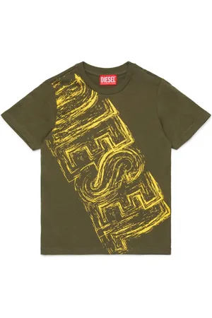 Diesel T-Shirt mit ausgeblichenem Logo-Print