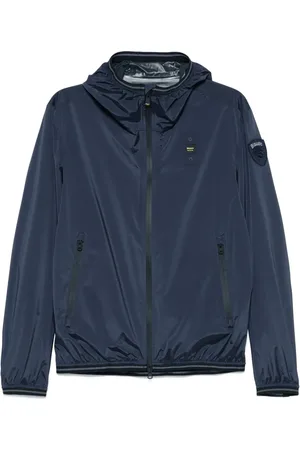 Blauer Jacke mit Kapuze