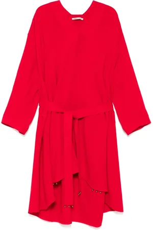 Samuel Gui Yang Kleid mit V-Ausschnitt