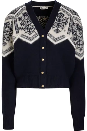 Bally Cardigan mit Blumenjacquard