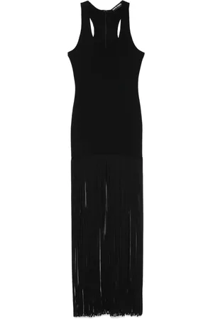 DAVID KOMA Midikleid mit Fransen