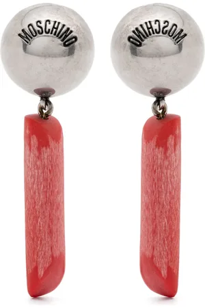Moschino Ohrclips mit Logo-Gravur