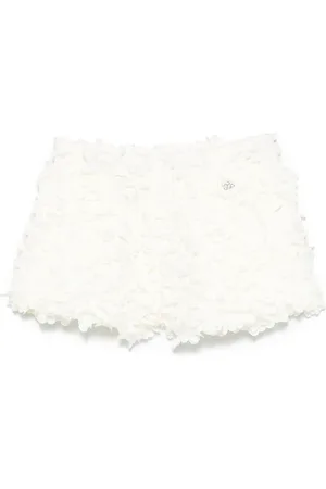DOUUOD KIDS Shorts mit Blumenapplikation