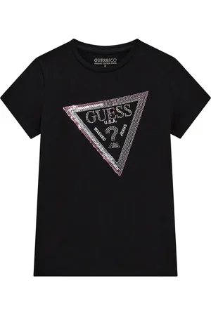 Guess T-Shirt aus Bio-Baumwoll mit Pailletten-Logo
